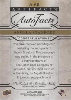 2021 Upper Deck Artifacts - AutoFacts #A-AS Angela Stanford Back