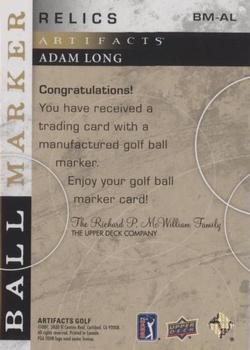 2021 Upper Deck Artifacts - Ball Marker #BM-AL Adam Long Back