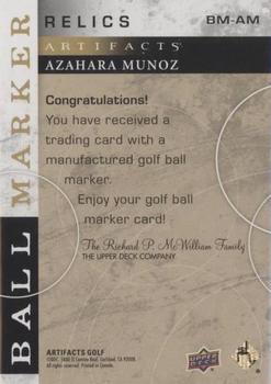 2021 Upper Deck Artifacts - Ball Marker #BM-AM Azahara Munoz Back