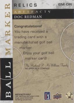 2021 Upper Deck Artifacts - Ball Marker #BM-DR Doc Redman Back