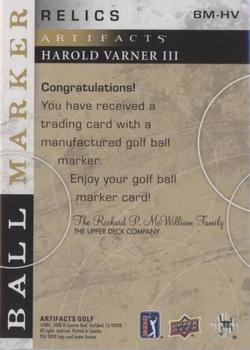 2021 Upper Deck Artifacts - Ball Marker #BM-HV Harold Varner III Back