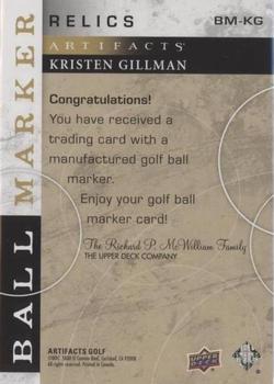 2021 Upper Deck Artifacts - Ball Marker #BM-KG Kristen Gillman Back