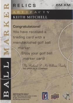 2021 Upper Deck Artifacts - Ball Marker #BM-KM Keith Mitchell Back