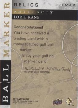 2021 Upper Deck Artifacts - Ball Marker #BM-LK Lorie Kane Back