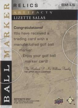2021 Upper Deck Artifacts - Ball Marker #BM-LS Lizette Salas Back