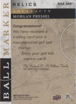 2021 Upper Deck Artifacts - Ball Marker #BM-MP Morgan Pressel Back
