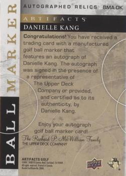 2021 Upper Deck Artifacts - Ball Marker Signatures #BMA-DK Danielle Kang Back