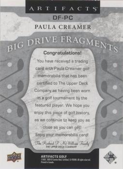 2021 Upper Deck Artifacts - Big Drive Fragments #DF-PC Paula Creamer Back