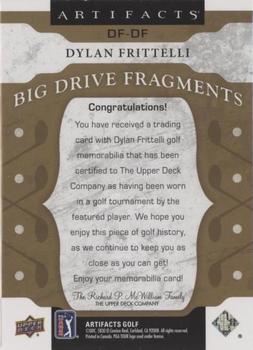2021 Upper Deck Artifacts - Big Drive Fragments Premium #DF-DF Dylan Frittelli Back