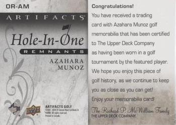 2021 Upper Deck Artifacts - Hole-in-One Remnants #OR-AM Azahara Munoz Back
