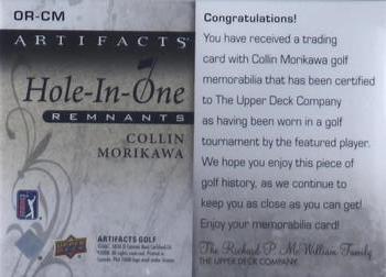 2021 Upper Deck Artifacts - Hole-in-One Remnants Premium #OR-CM Collin Morikawa Back