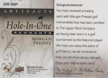 2021 Upper Deck Artifacts - Hole-in-One Remnants Premium #OR-MP Morgan Pressel Back