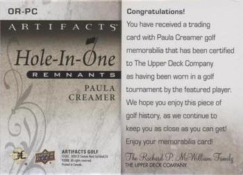 2021 Upper Deck Artifacts - Hole-in-One Remnants Premium #OR-PC Paula Creamer Back