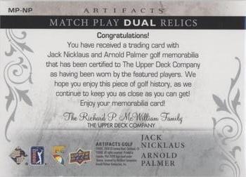 2021 Upper Deck Artifacts - Match Play Dual #MP-NP Jack Nicklaus / Arnold Palmer Back