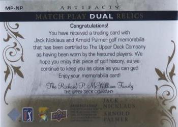 2021 Upper Deck Artifacts - Match Play Dual Premium #MP-NP Jack Nicklaus / Arnold Palmer Back