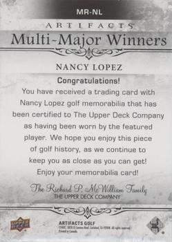 2021 Upper Deck Artifacts - Multi-Major Winners #MR-NL Nancy Lopez Back