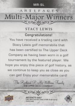 2021 Upper Deck Artifacts - Multi-Major Winners #MR-SL Stacy Lewis Back