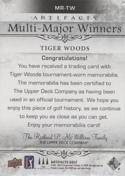 2021 Upper Deck Artifacts - Multi-Major Winners #MR-TW Tiger Woods Back