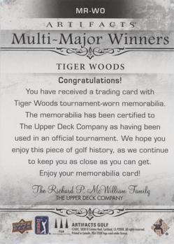 2021 Upper Deck Artifacts - Multi-Major Winners #MR-WO Tiger Woods Back