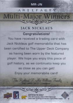 2021 Upper Deck Artifacts - Multi-Major Winners Premium #MR-JN Jack Nicklaus Back