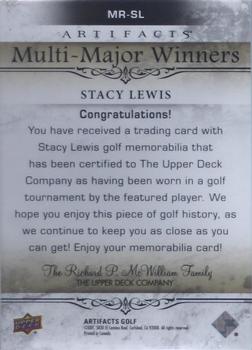 2021 Upper Deck Artifacts - Multi-Major Winners Premium #MR-SL Stacy Lewis Back