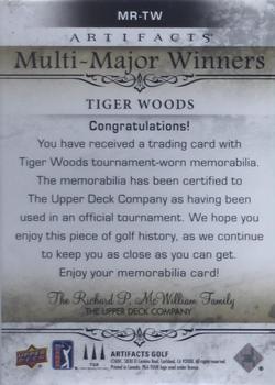2021 Upper Deck Artifacts - Multi-Major Winners Premium #MR-TW Tiger Woods Back