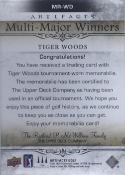 2021 Upper Deck Artifacts - Multi-Major Winners Premium #MR-WO Tiger Woods Back