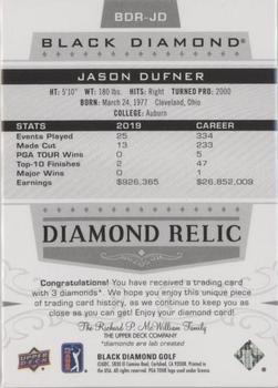 2021 Upper Deck Artifacts - Black Diamond Relics #BDR-JD Jason Dufner Back