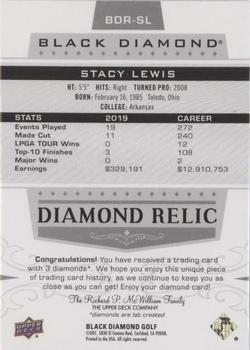2021 Upper Deck Artifacts - Black Diamond Relics #BDR-SL Stacy Lewis Back