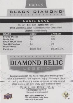 2021 Upper Deck Artifacts - Black Diamond Relics #BDR-LK Lorie Kane Back