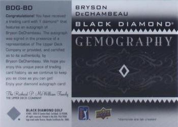 2021 Upper Deck Artifacts - Black Diamond Gemography #BDG-BD Bryson DeChambeau Back