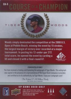 2021 Upper Deck Artifacts - Course of a Champion #CA-5 Tiger Woods Back