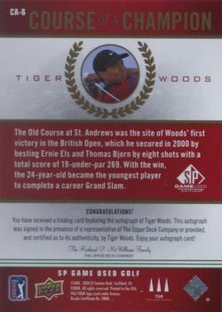2021 Upper Deck Artifacts - Course of a Champion #CA-6 Tiger Woods Back