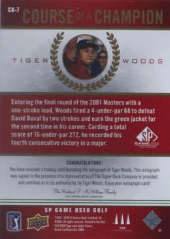 2021 Upper Deck Artifacts - Course of a Champion #CA-7 Tiger Woods Back