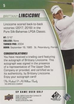2021 SP Game Used - Spectrum #5 Brittany Lincicome Back