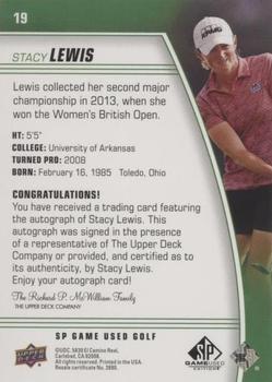 2021 SP Game Used - Spectrum #19 Stacy Lewis Back
