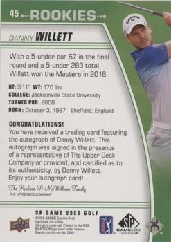 2021 SP Game Used - Red #45 Danny Willett Back