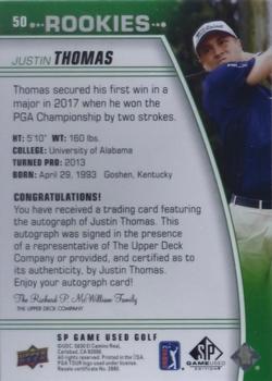 2021 SP Game Used - Red #50 Justin Thomas Back