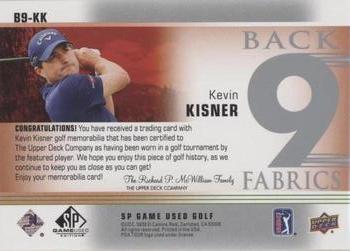 2021 SP Game Used - Back 9 Fabrics #B9-KK Kevin Kisner Back