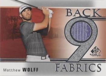 2021 SP Game Used - Back 9 Fabrics #B9-MW Matthew Wolff Front