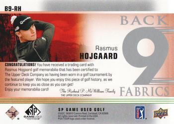 2021 SP Game Used - Back 9 Fabrics #B9-RH Rasmus Hojgaard Back