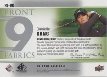 2021 SP Game Used - Front 9 Fabrics #F9-DK Danielle Kang Back