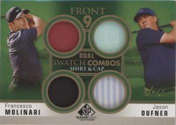2021 SP Game Used - Front 9 Dual Swatch Combos #F92-DM Francesco Molinari / Jason Dufner Front