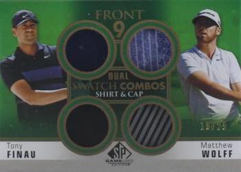 2021 SP Game Used - Front 9 Dual Swatch Combos #F92-FW Tony Finau / Matthew Wolff Front