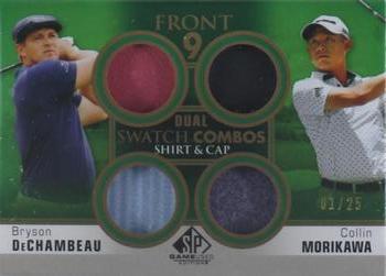 2021 SP Game Used - Front 9 Dual Swatch Combos #F92-MD Bryson DeChambeau / Collin Morikawa Front