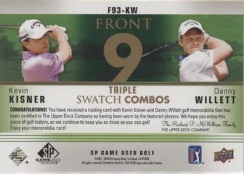 2021 SP Game Used - Front 9 Triple Swatch Combos #F93-KW Kevin Kisner / Danny Willett Back