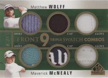 2021 SP Game Used - Front 9 Triple Swatch Combos #F93-MM Matthew Wolff / Maverick McNealy Front