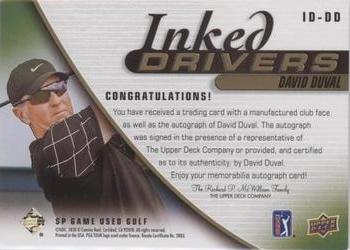 2021 SP Game Used - Inked Drivers #ID-DD David Duval Back