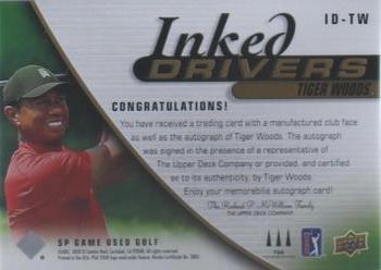 2021 SP Game Used - Inked Drivers #ID-TW Tiger Woods Back