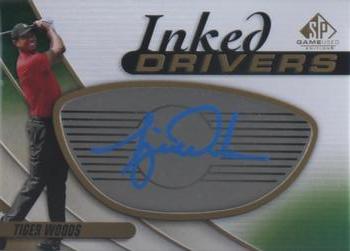 2021 SP Game Used - Inked Drivers #ID-TW Tiger Woods Front